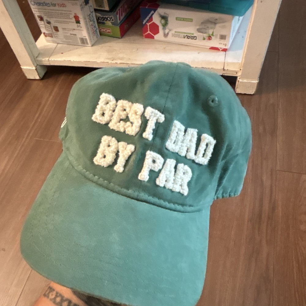 Goodfellow & Co Green "Best Dad By Par" Adjustable Strapback Baseball Cap